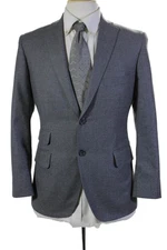 Sartoria Ambrosiana Men's Long Sleeves Lined Two Button Jacket Gray Size 38