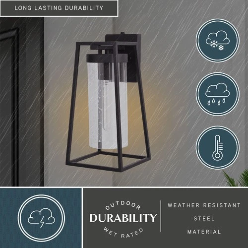 Vaxcel Lighting T0586 Nash 16" Tall Outdoor Wall Sconce - Black - Picture 7 of 8