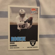 Fleer 2003 Platinum Doug Gabriel Rookie Oakland Raiders Football Card #240. rookie card picture