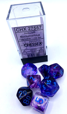 CHESSEX CHX 27557 Nebula Polyhedral 7 Würfel SET Würfelset D4 D6 D8 D10 D12 D20