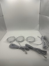 3-Pack LED Under Cabinet Puck Lights   Warm White   2W Each   12VDC   Silver