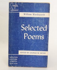WILLIAM WORDSWORTH Selected Poems Edited George W. Meyer Crofts Classics 1950 PB
