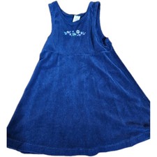 Health-tex Dress Girls Size 7 Blue 1990's Flower Print Girls Club