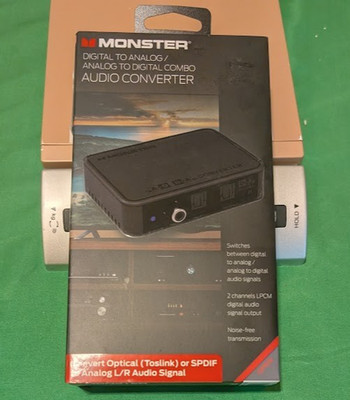 Monster Digital / Analog Audio Converter - Optical (Toslink) or SPDIF - New