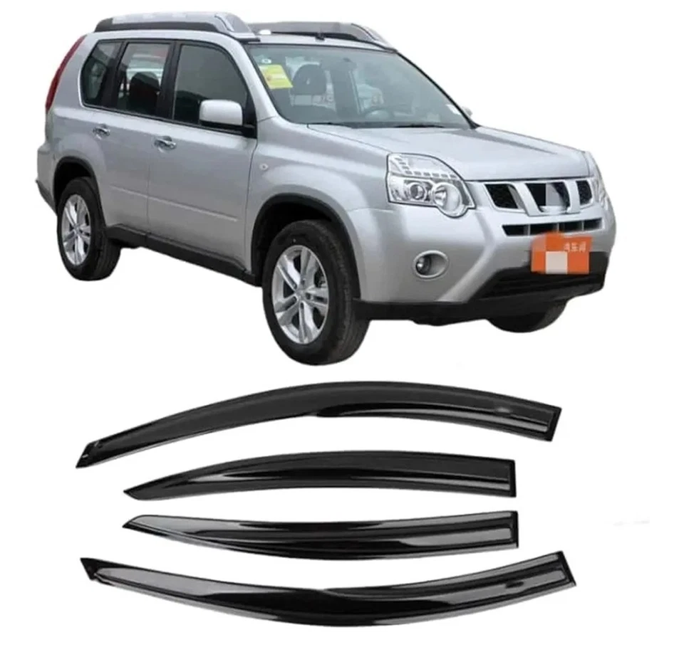 Para Nissan X-Trail 2009-2013 Ventana Visera Ventilación Parasol Protector de Lluvia Puerta NUEVO Foto 2 de 4