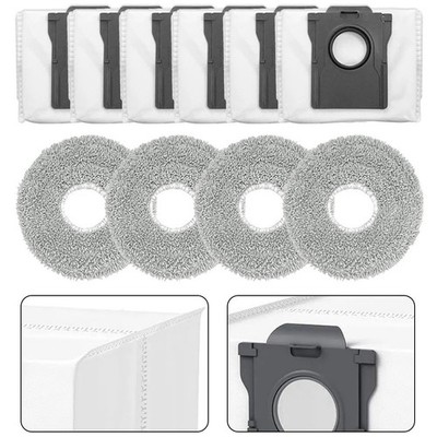 F??r Cecotec f??r Conga X70 Staubsauger Wischpads und Staubbeutel 4 plus 6 St??c