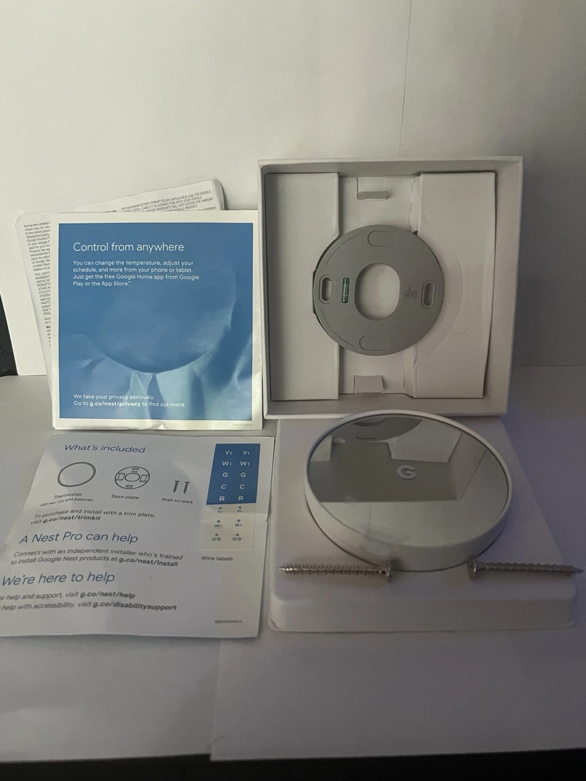 Google Nest Smart Thermostat, Snow - GA01334-US