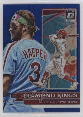 2022 Panini Donruss Optic Diamond Kings Blue Prizm 69/75 Bryce Harper #17 0s8i