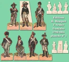 Editions H. Bouquet, l’Armée française 1790-1814 plate no. 1, 7 chromos cardboard