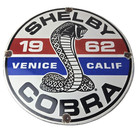 Vintage Ford Porcelain Shelby Sign - Venice Calif Cobra Gas Pump Automotive Sign