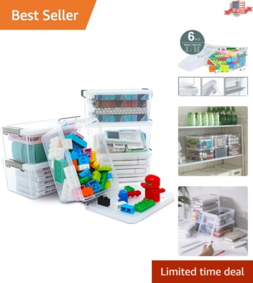 Versatile Clear Stackable Storage Bins - Durable Plastic Containers with Lids