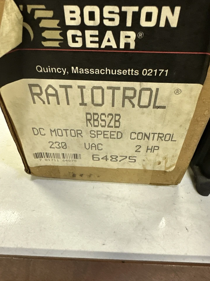 Boston Gear,RBS2-B,Beta Plus Ratiotrol DC Motor Control 2hp 230V E74 - Image 2 of 3
