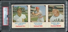 #29 PETE ROSE, Reds - 1975 Hostess Panel w/Campaneris, Bell PSA NM-MT 8 81471555