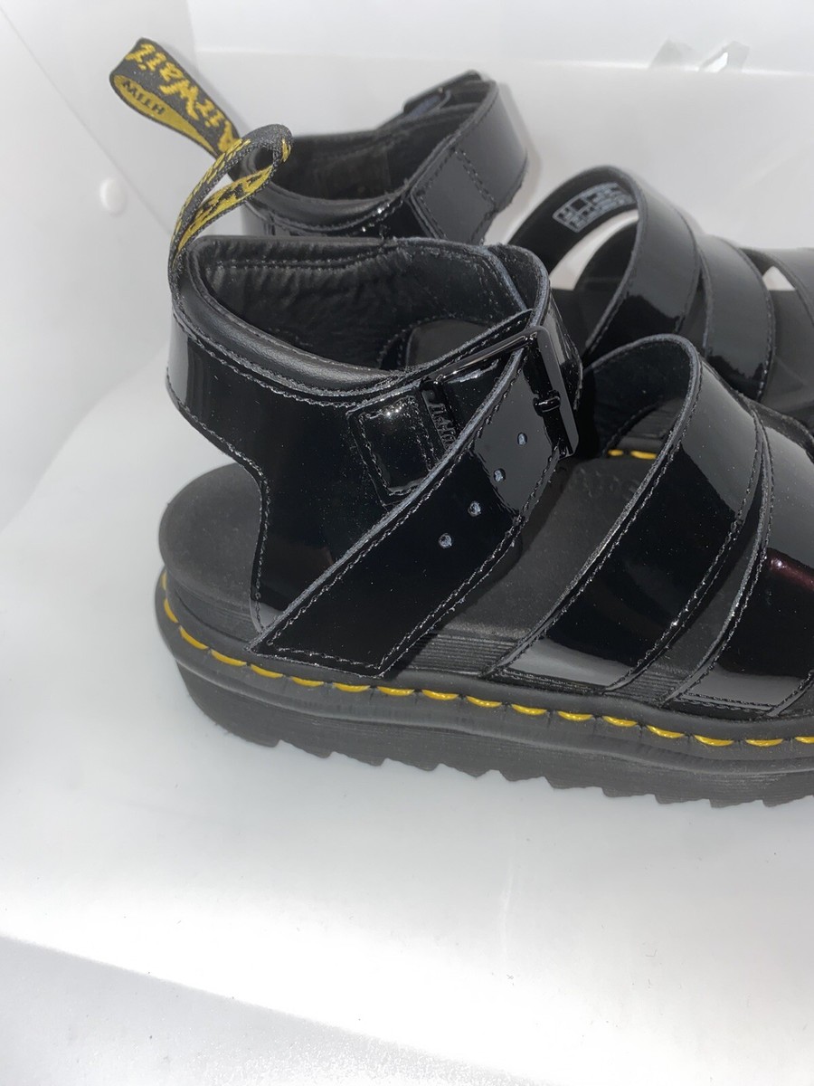 Dr.Martens/ドクターマーチン　BLAIRE/<24192001> Blaire Patent Leather Gladiator Sandals in Black | Dr. Martens