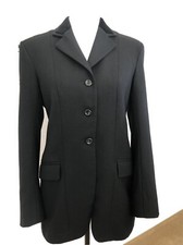 Harrods Knightssbrige Riding Jacket W/ Black Velvet Collar Size 36 100% Wool
