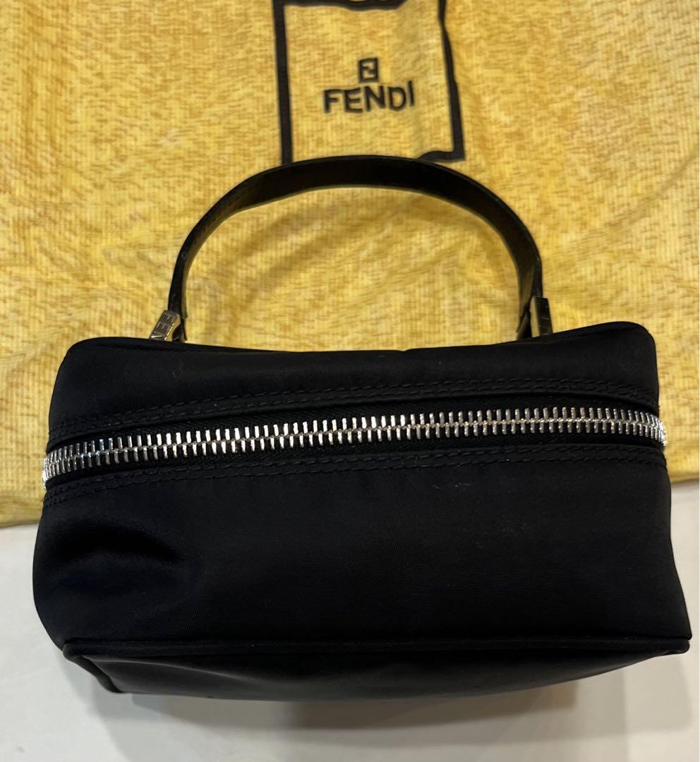 Authentic Fendi Vanity Accessory Pouch Mini Bag Handbag Zucca | eBay
