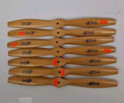 Ｗｏｏｄ  Ｎ  brothers   Prop  Shiner JZ Zinger Lot of 7 Wood Airplane Propellers 14 x 6-10(4) & 14 x 10