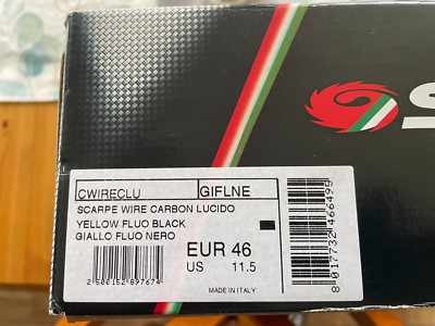 SIDI WIRE CARBON FAHRRADSCHUHE Größe EU 46, gelb. unbenutzt/ungetragen/neu