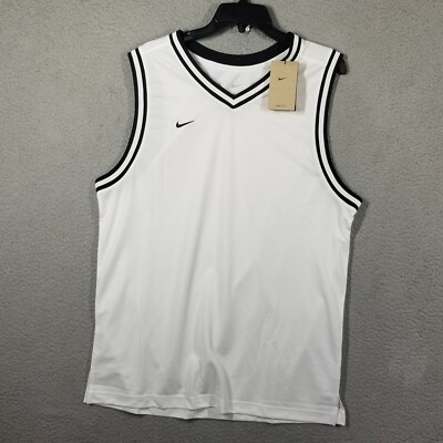 Nike DNA Basketball Jersey Top Warm Up Glacier Black White FQ3707-100 Men's M