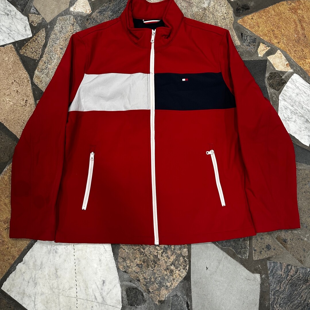 MSRP  NWT TOMMY HILFIGER MEN'S RED ZIP UP LONG SLEEVE WOVEN JACKET XL 2XL | eBay