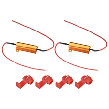 2Pcs 50W 10 ohm Load Resistor Fix LED Bulb Fast Flash Blink Error Code