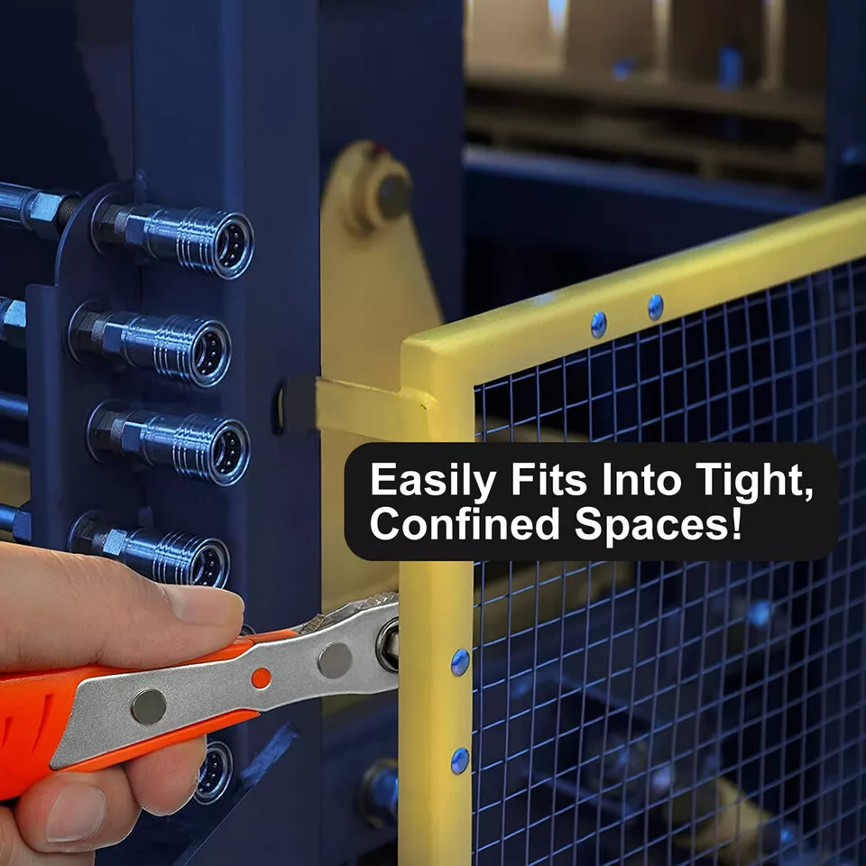 Ratcheting Right Angle Screwdriver Hex Drive 90 Degree Offset + 10pc Bits Set! - Image 4 of 4