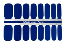 Royal Blue Solid Nail polish strips / Nail Wraps / Nail Stickers