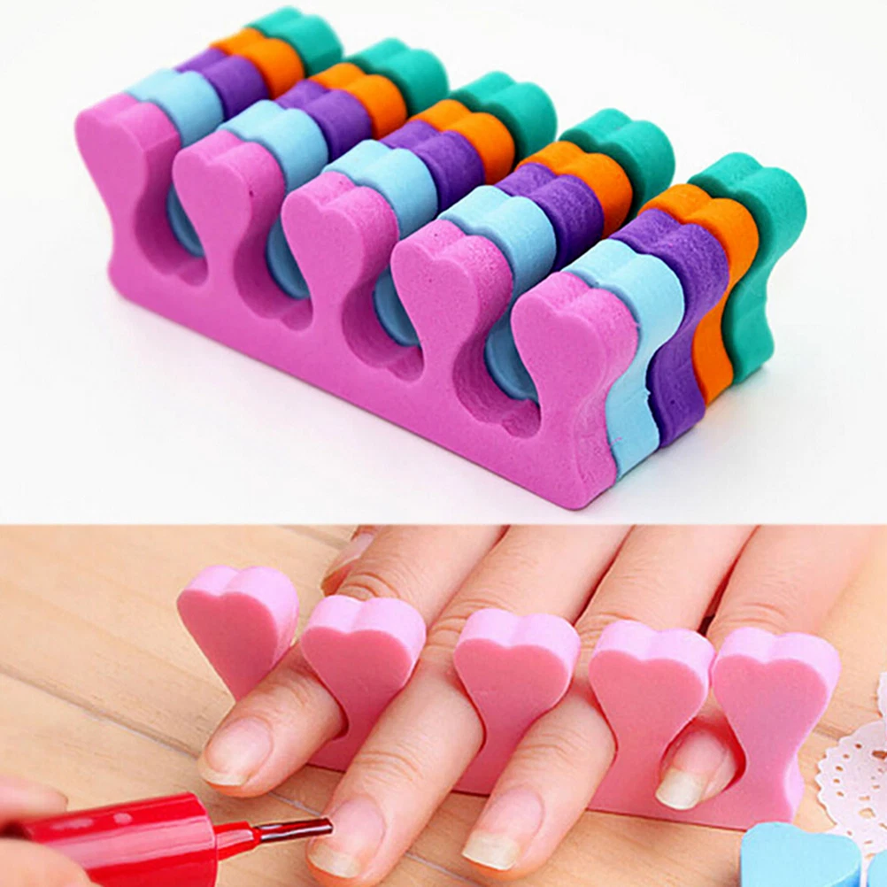 20x Soft Foam Finger Toe Separator Nail Art Salon Pedicure