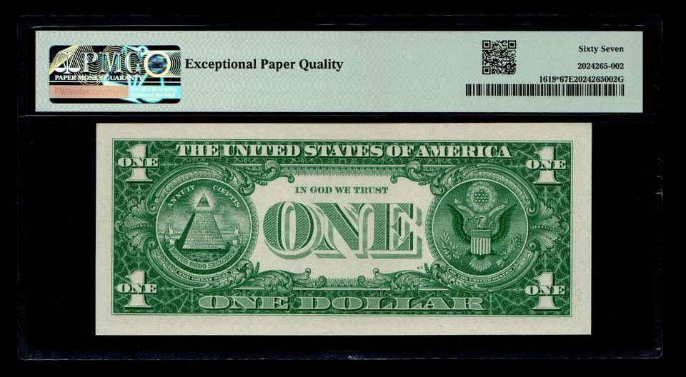 STAR 1957 $1 Silver Certificate PMG GEM UNC 67 EPQ - Image 2 of 2