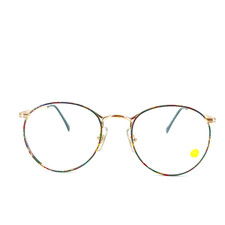 Vintage Unbranded Eyeglasses Silver dollar Austin Color #2 Round Frame 51-20-135
