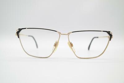 Vintage Mondi 5549 290 Gold Schwarz oval Brille Brillengestell eyeglasses NOS