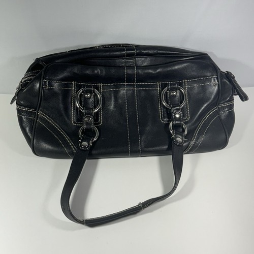 Authentic Coach Leather Soho Handled Purse Bag Black K0693-10580