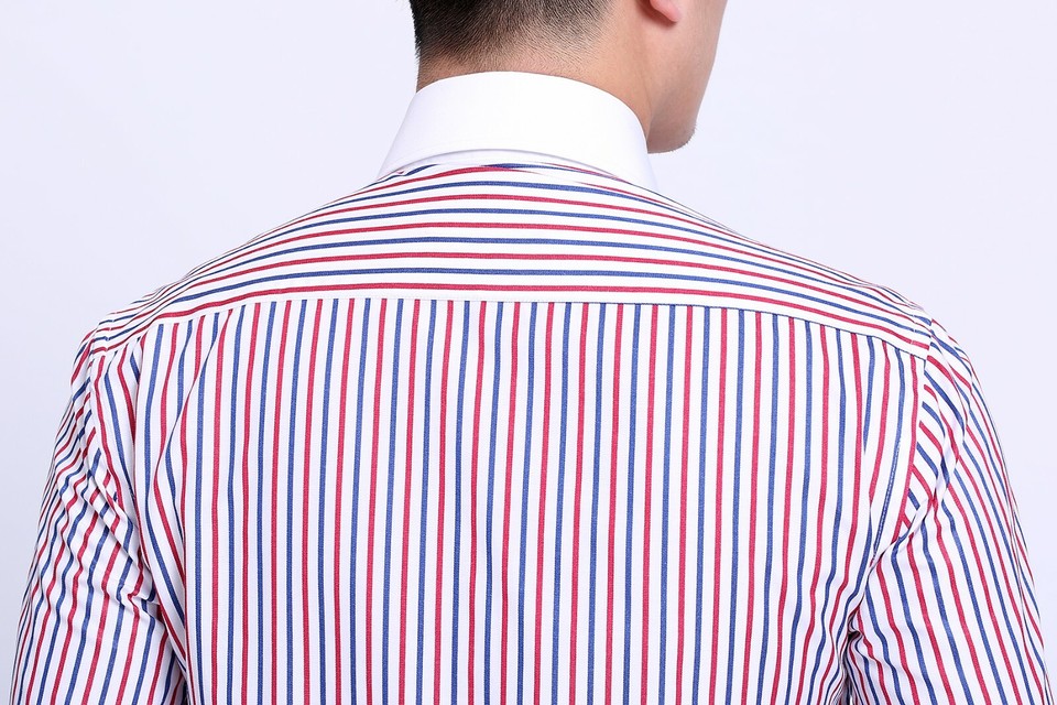 New French Cuff Striped Mens Formal Casual Business Double cuffs Dress ...