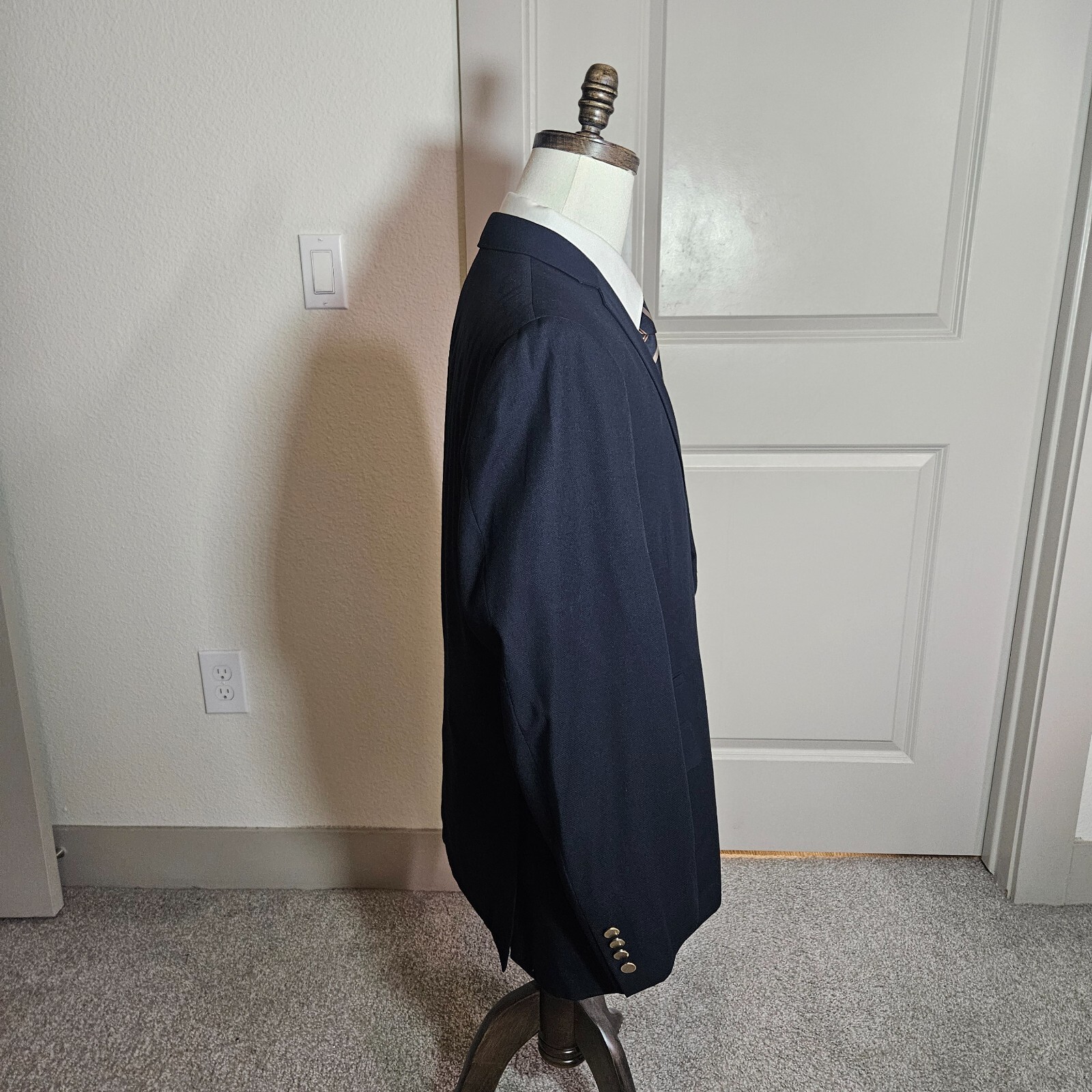 FILA Savile Row Co London 46R Tuta Blazer Giacca Uomo Texture Nero Misto Poli