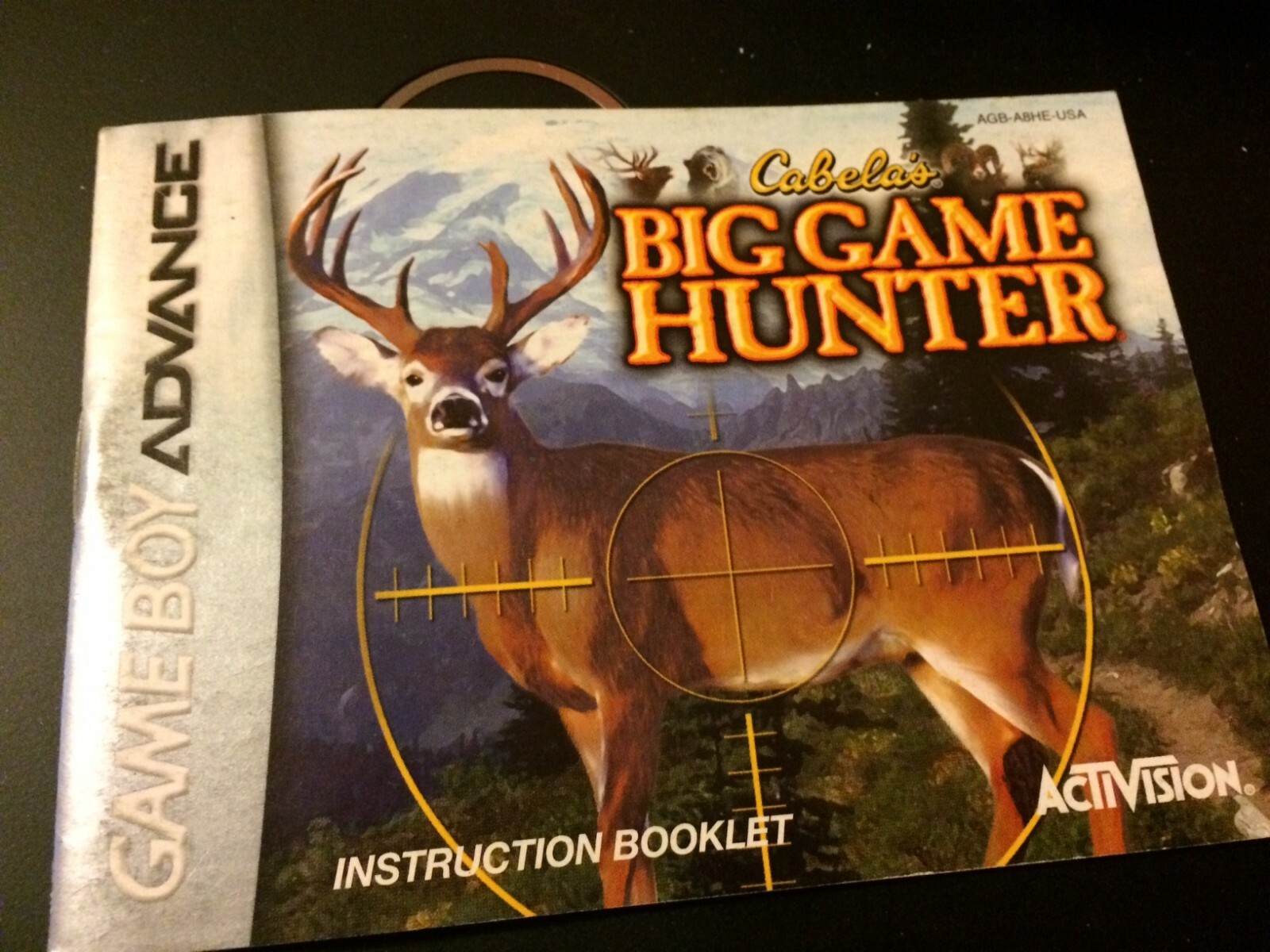 Cabela's Big Game Hunter Manual Nintendo Gameboy Advance GBA Game Boy