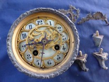 Ensemble Pendule Cadran Mécanisme Eléments décoration ornements 4 pieds