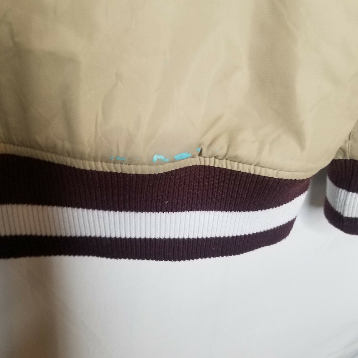 ROCKSMITH Cream World infamous Ninjas Varsity Bomber Jacket Size