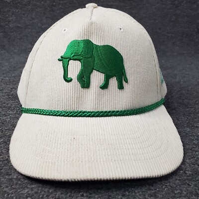 Fords Gin Hat One Sz Tan Corduroy Snapback Trucker Cap Adjustable Elephant Rope