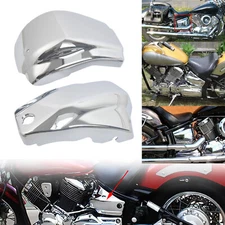 Chrome Battery Side Fairing Cover For Yamaha V Star 1100 XVS1100A Classic 99-11