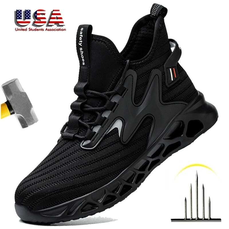 Men's Safety Steel Toe Work Boots Non Slip Industrial Shoes Breathable Sneakers