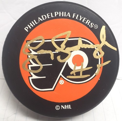Larry Goodenough handsignierter Hockey Puck (Philadelphia Flyers) Display Cube Echtheitszertifikat - Bild 1 von 3