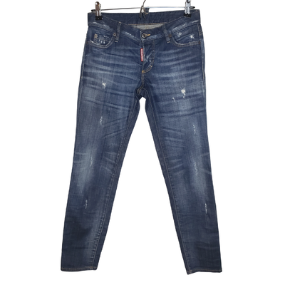 DSQUARED2 Sz 36 Cool Girl Cropped Distressed Low Rise Jeans (1083 