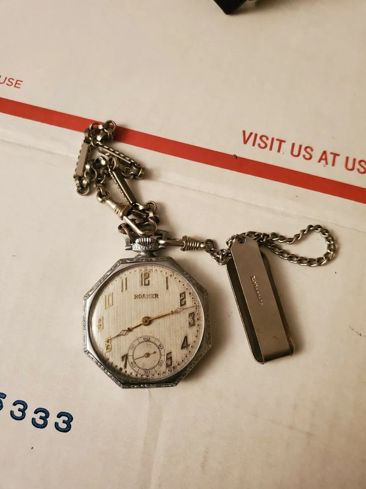 Watch Analog Roamer Mechanical Hand Winding Pocket - Image 2 of 4