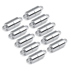 20pcs/lot Rhodium Color Column Strong Magnet Clasps Necklace Jewelry Findings