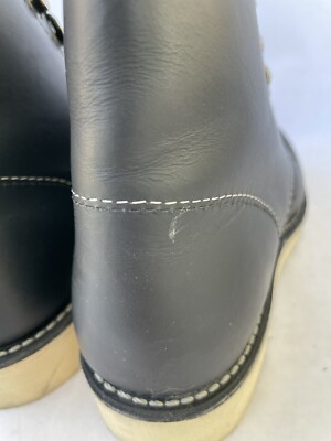 Red Wing 8165 Lace-Up Classic Work Round Toe Leather Boots Black 4