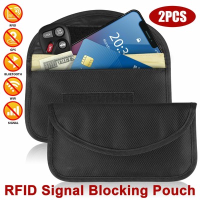 2Pcs RFID Signal Blocking Abschirmbeutel Faraday Bag Handy Wallet purse Blocker