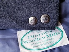 44L IRISH 100 Cashmere Tweed silver buttons Gray Blazer Sport Coat Jacket NWOT