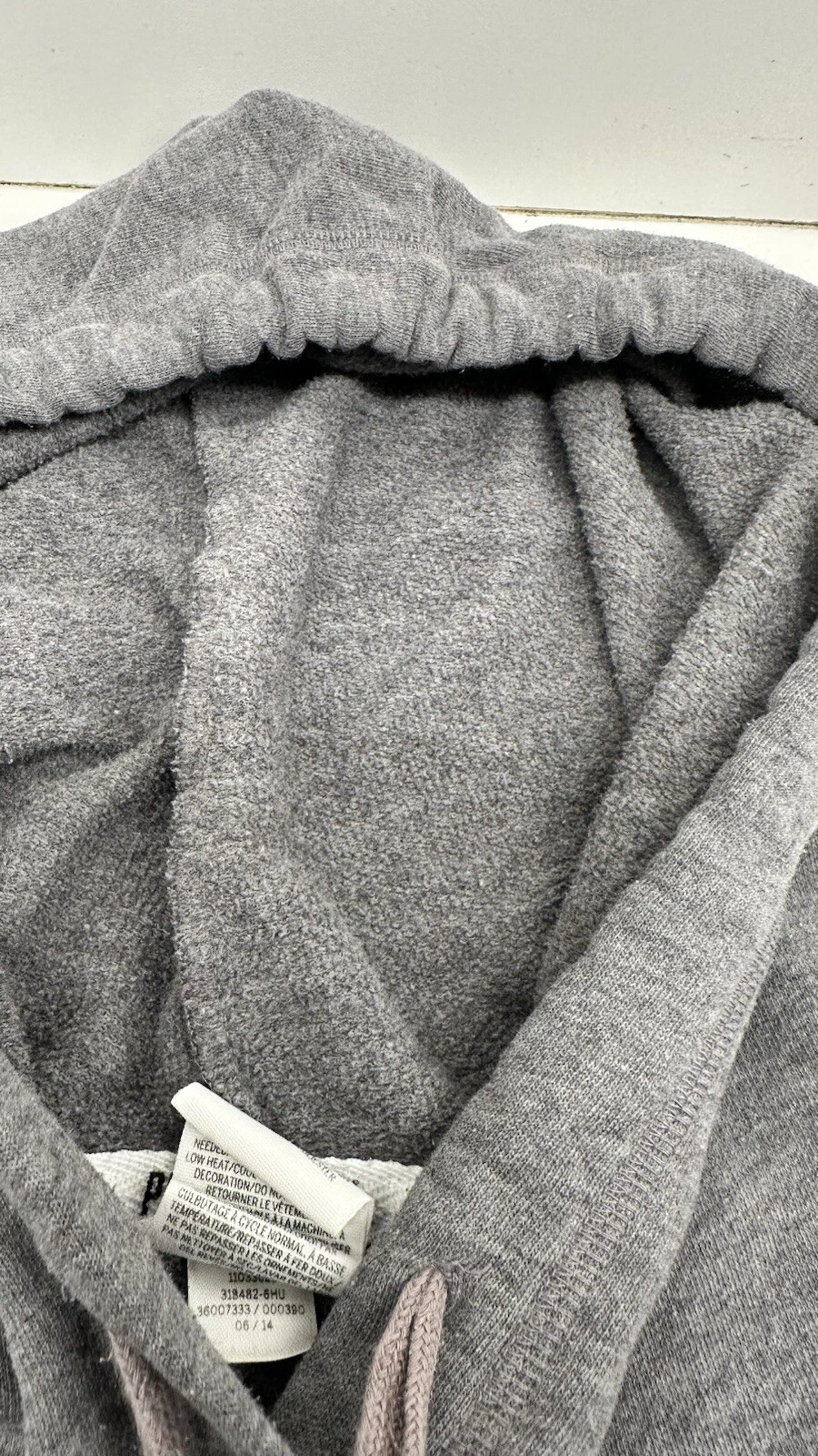 UNDERCOVER Victorias Secret ROSA Felpa con Cappuccio Donna Extra Small Grigio Pullover Leggero