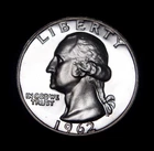 1962  Proof Washington Quarter  Gem BU