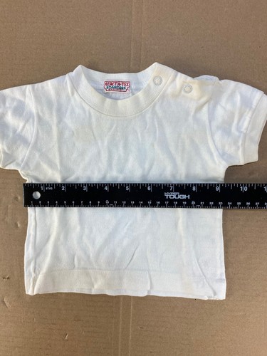 Vintage 30s 40s 50s White Knit Kids Baby Youth Boys Surf Blank Plain T Shirt - Picture 4 of 6